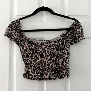 TICTOC cheeta corset top size:small
